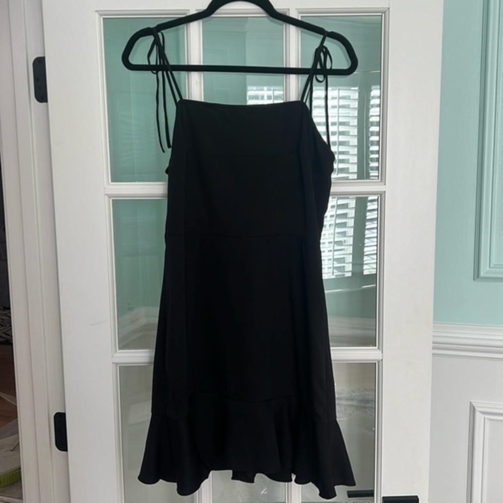 Express Black Mini Dress with Tie Straps
